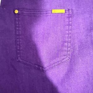 Iman Purple Jeans Size Large New With Out Tags.